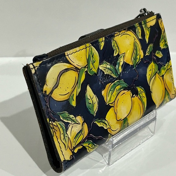 Patricia Nash Lemon Print Leather Wallet Clutch - Picture 3 of 8